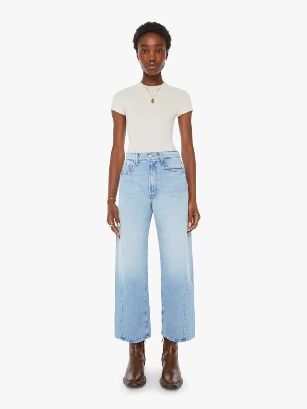Mother The Half Pipe High Rise Barrel Jeans This is How I Roll Blue Size 28 NWT